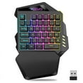 thumbnail image 1 of Clavier de Jeu Mécanique Sans Fil RGB Rétroéclairé Portable Mini Clavier Contrôleur de Jeu pour PC PS4 Gamer, 1 x Clavier de Jeu 1 x Émetteur, Noir, 1 of 6