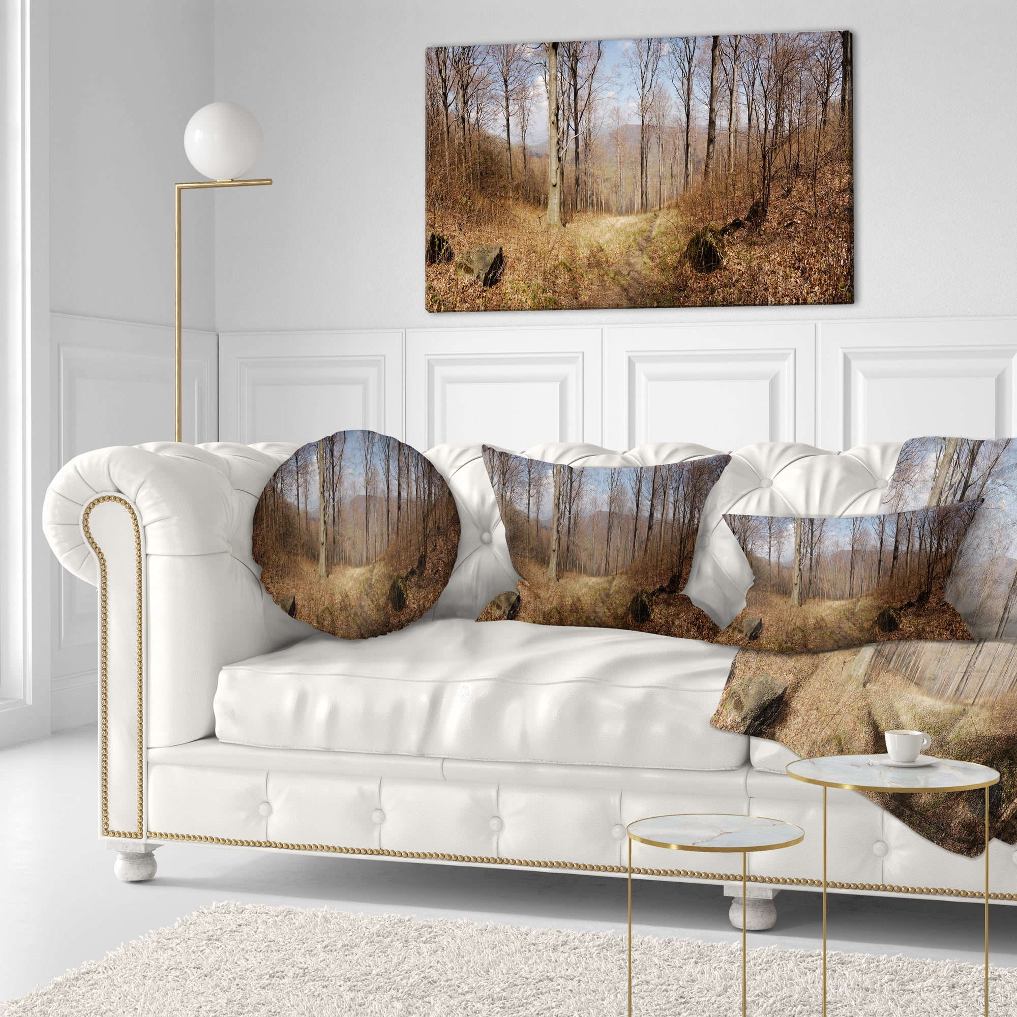 Designart 12" x 20" Multi-color Polyester Throw Pillow