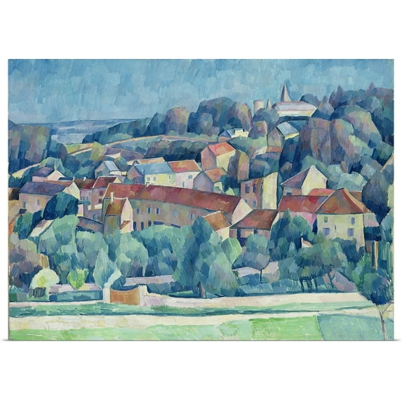 Great BIG Canvas | Rolled Walter (1883-1916) Rosam Poster Print entitled Hardricourt Village and Castle