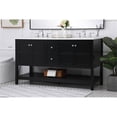 thumbnail image 2 of Elegant Decor Theo 60" Steel and Solid Wood Single Bathroom Vanity in Black, 2 of 8