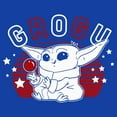 thumbnail image 2 of Men's Star Wars: The Mandalorian Fourth of July Cute Grogu  Graphic Tee Royal Blue 3X Large, 2 of 5
