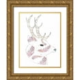thumbnail image 1 of Ogren, Sarah 25x32 Gold Ornate Wood Framed with Double Matting Museum Art Print Titled - Feather Deer, 1 of 4