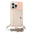 thumbnail image 2 of For Iphone 14 Pro Max Crossbody Lanyard Wallet Card Bag Phone Case(Pink),iPhone 16 Plus, 2 of 5