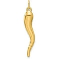 thumbnail image 3 of 14k Yellow Gold 3D Italian Horn Charm - 30.0mm, 3 of 7