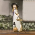 thumbnail image 3 of Witch Statues Halloween Decorations, Cute Party and Home Decor and Fall Decor, Classic Witches Hats, Cat, Ghost, Crow, and Pumpkins Halloween Room Decor, Ceramic Figurines, 3 of 11
