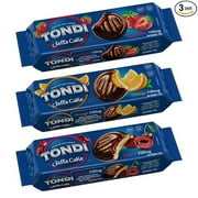 Tondi Variety Pack European Biscuits, Jaffa Cakes Orange Filling, Strawberry Filling and Cherry Filling Pack of 3 137g/each