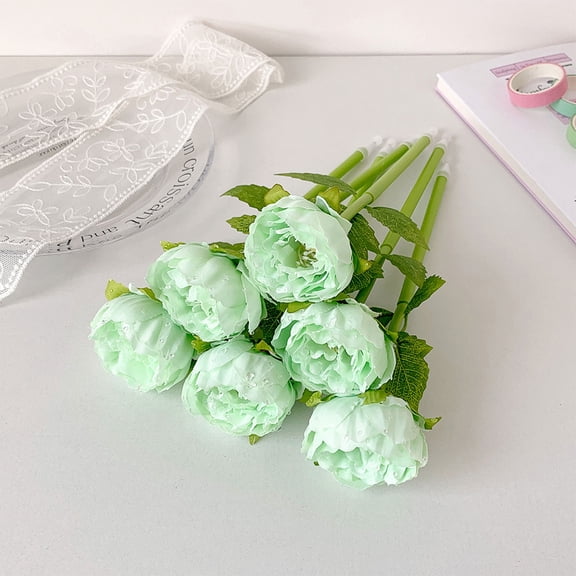 Flower Pen Bouquet, Artificial Ballpoint Pen for Desk Decoration, Cute Writing Acc Ories for Journ Ng Workspace Home Decor, Green, by IHXORA