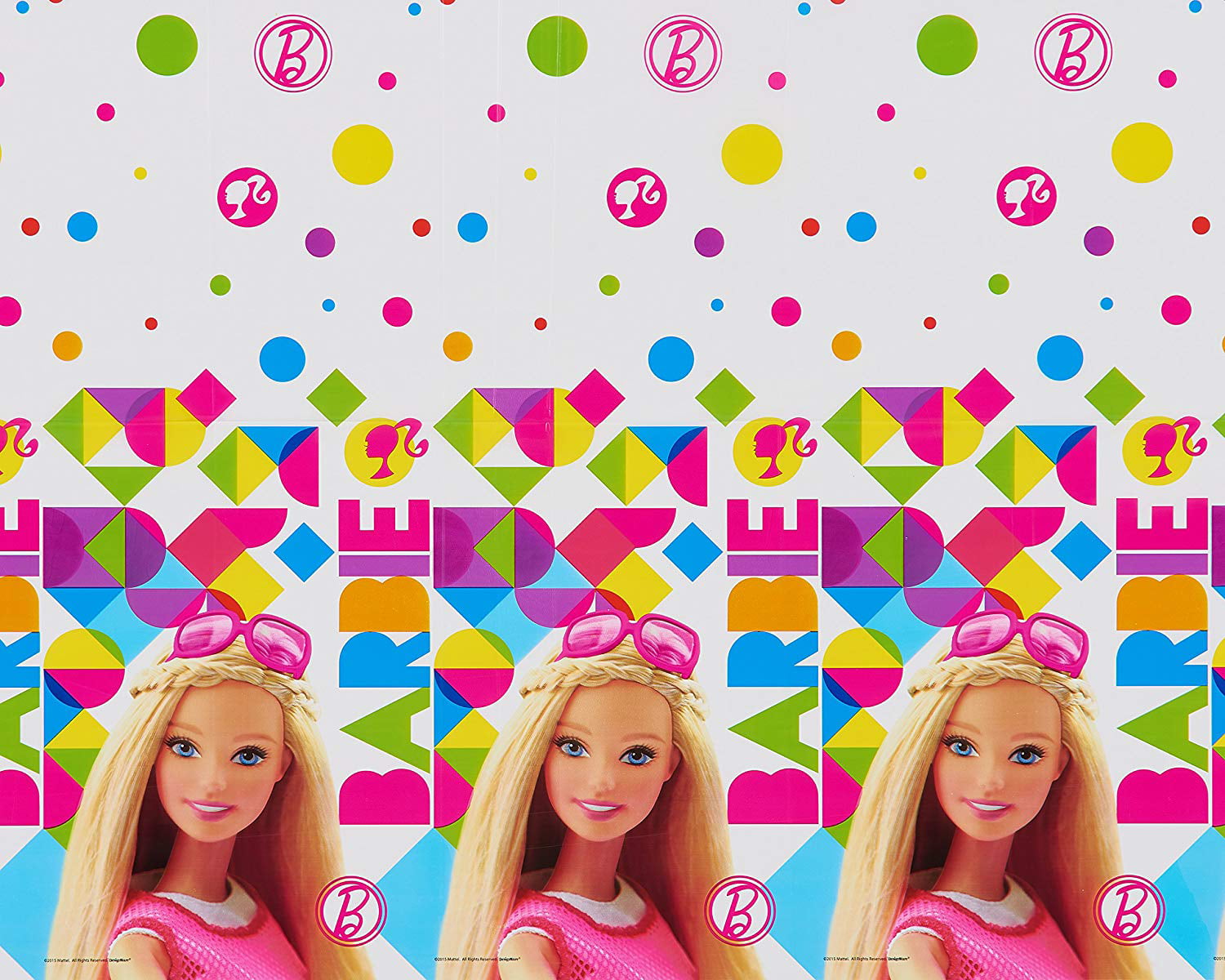 BARBIE PLASTIC TABLE COVER Birthday Party Supplies