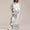 White, variant on SAZBJOJN Womens Pajama Sets Fashion Printed Short Sleeve Top With Pockets and Long Pants 2 Piece Sleepwear Loungewear Sets Oversized Comfy Pajamas for Women Set White Size M