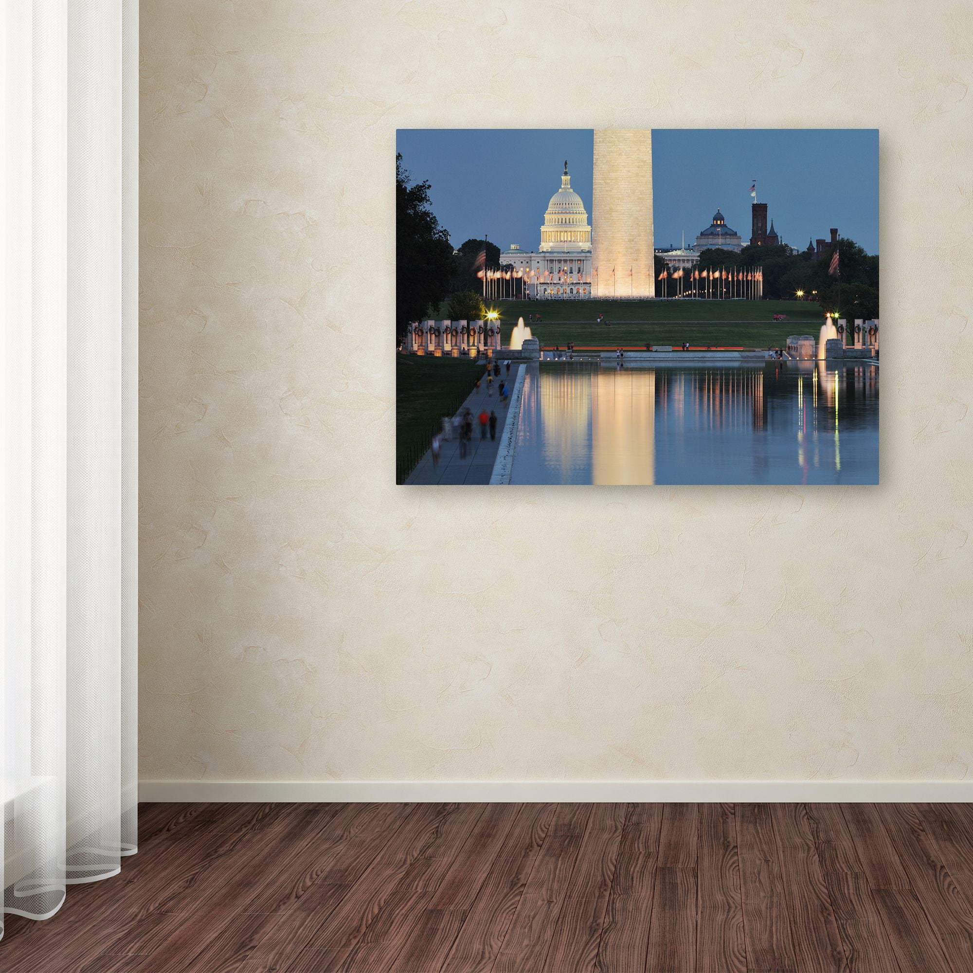 Trademark Fine Art "National Mall at Twilight" Canvas Art by Gregory O'Hanlon