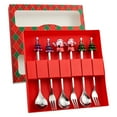 thumbnail image 2 of 6pcs Christmas Spoon Fork Set Christmas Dessert Spoon Personalized Christmas Creative Stainless Steel Spoon Christmas Themed Spoon Set Christmas Flatware Christmas Spoon Fork Set Gift Box, 2 of 5