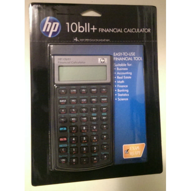 Hewlett Packard Hp 10bii Plus Financial Calculator Hp 10bii Walmart Com