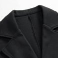 thumbnail image 6 of Men's Double Breasted Trench Coat Casual Notch Lapel Long Coat Dress Casual Business Fall Winter Overcoat with Pockets Dark Gray S, 6 of 8