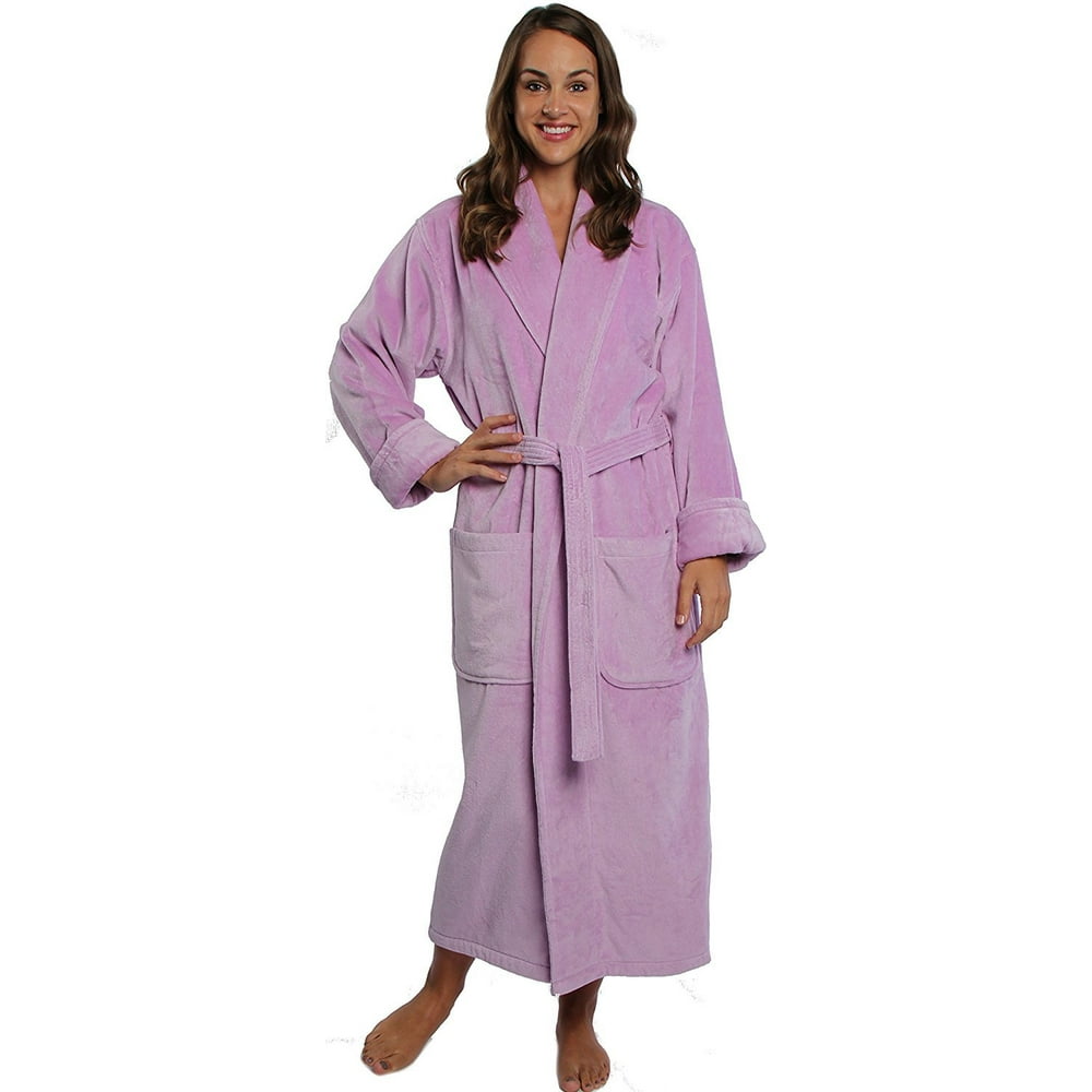TurkishTowels Parador Terry Velour Bathrobe, 100 Combed Pure Cotton