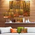 thumbnail image 3 of Colorful Fall Forest with Fallen Leaves - Modern Forest Canvas Art, 3 of 4