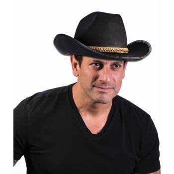 FELT COWBOY HAT BLACK