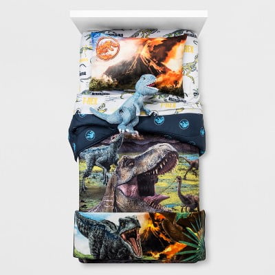 Jurassic World Landscape Reversible Twin Comforter and 3 ...