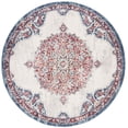 thumbnail image 3 of SAFAVIEH Brentwood Cahal Oriental Area Rug, Ivory/Red, 6'7" x 6'7" Round, 3 of 11