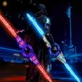 thumbnail image 4 of PLPPYFS Light Up Fire Spin Sword, 24-color Retractable Fire-rotating Double-edged Sword, Dueling Swords Double-Blade with Sound Effects & Fingertip Rotation Birthday New Year Gifts for All Ages, 4 of 5