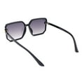 thumbnail image 4 of Classy Rimless Squared Rectangle Luxury Plastic Fashoin Sunglasses Black - Smoke, 4 of 4