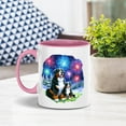 thumbnail image 2 of Happy New Year Bernese Mountain Dog Family Cheer Winter Midnight Firework 11oz Accent Two-tone Mug Berner Lover Gifts Coffee Tea Cup - 02025, 2 of 5