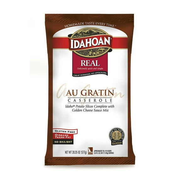 Idahoan Real Au Gratin Casserole Potatoes, 20.35 Ounce -- 12 per case.