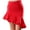 Red, variant on HAORUN Women Asymmetric Latin Tango Dance Skirt Flounce Frilled Hem Dancewear Ballroom Practice