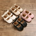 thumbnail image 6 of Infant Baby Girls Mary Jane Flats Non-Slip Rubber Sole Newborn Princess Dress Shoes Toddler First Walkers Sneaker Shoes, 6 of 7