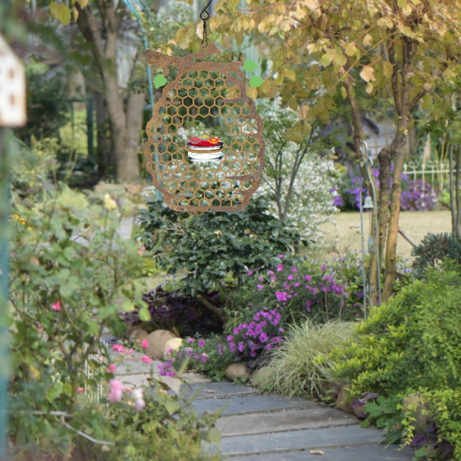 YWMJZEU Hummingbird Feeder for Outdoor Food Dispenser Garden Decoration Windchime Sturdy without Bell