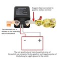 thumbnail image 3 of Remote Battery Disconnect Switch, Dc 12v Car Cut Off Switch, Anti-theft, Main Circuit Breaker With Remote Control Copper Terminal For Car (12v200a), 3 of 5