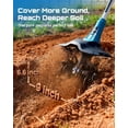 thumbnail image 5 of Seesii Cordless Tiller Cultivator Electric Garden Rototiller 2x4000mah Battery , 9In Tilling Width,7In Depth, Battery Powered Tiller for Cultivating, 5 of 9