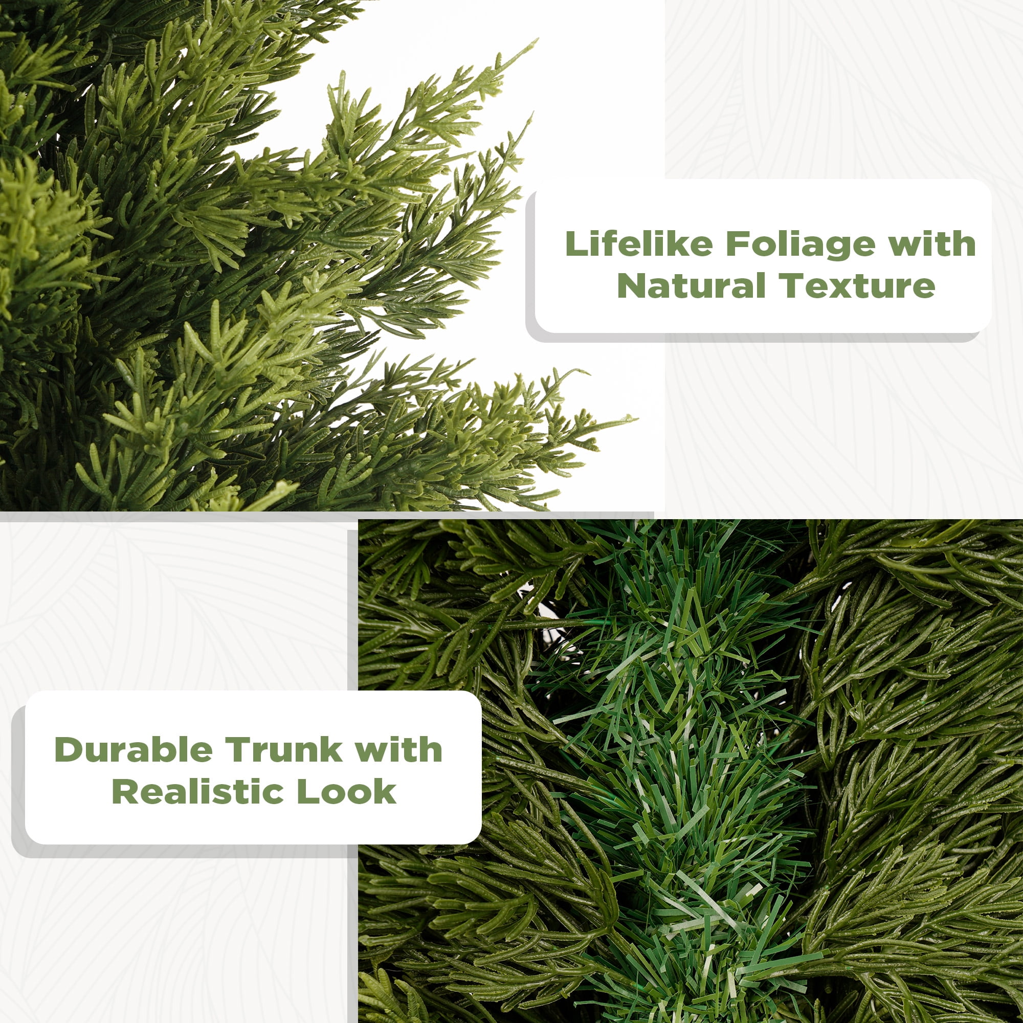 OLIVIVI Artificial Cedar Tree 2FT Outdoor Artificial Topiary Cedar Plants Fake Tree  for Home Decor Indoor  Fake Lifelike Potted Cypresses Tree 2 Pack