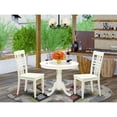 thumbnail image 2 of East West Furniture Antique 3-piece Traditional Wood Dining Set in White, 2 of 6