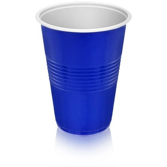 True Blue Disposable Cups for Birthday Party, Game Nights, 16 oz, Set of 50