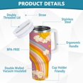 thumbnail image 2 of Yayeee 30oz Stainless Steel Tumbler with Straw and Handle Double-Wall Insulated Travel Water Bottle, Purple Retro Rainbow, 2 of 8