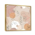 thumbnail image 3 of Designart 'Abstract Woman Portraits With One Line ' Modern Framed Canvas Wall Art Print, 3 of 5