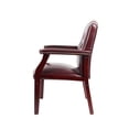 thumbnail image 3 of Boss Office Traditional Faux Leather Tufted Guest Chair in Oxblood, 3 of 8