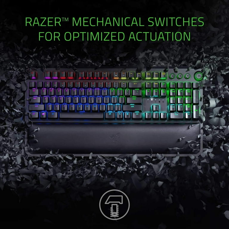  Razer BlackWidow Mechanical Gaming Keyboard: Green Mechanical  Switches - Tactile & Clicky - Chroma RGB Lighting - Anti-Ghosting -  Programmable Macro Functionality : Video Games