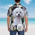 thumbnail image 7 of Poodle Dog Men'S 3d Print Casual Button Down Shirts, Novelty Hawaiian Short Sleeves Xl, 7 of 7