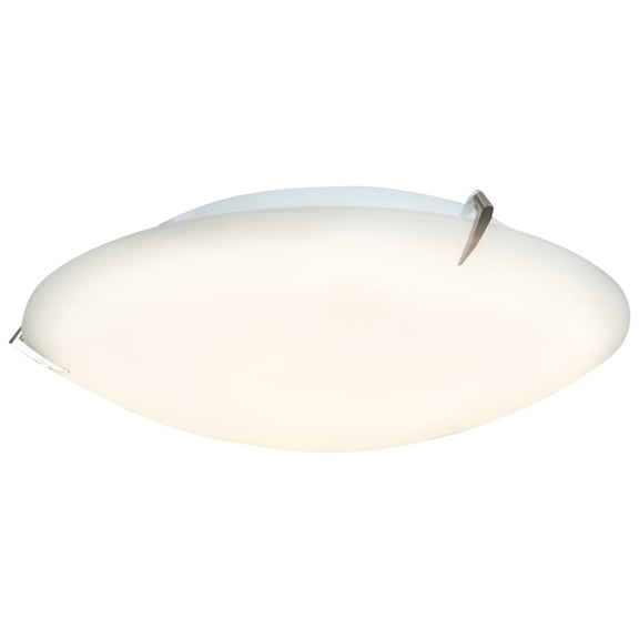 20662-BS/OPL Access Lighting Zenon-Three Light Flush Mount-16 Inches Wide by 3.75 Inches Tall-Brushed Steel Finish-Incandescent Lamping Type