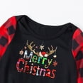 thumbnail image 4 of Odeerbi Christmas Pajamas for Family Holiday Plaid Long Sleeve Family Christmas Pajamas Matching Sets Infant Casual Plaid Print Tops Pants Set Two-Piece Sleepwear Xmas PJs Set Black, 4 of 6