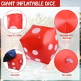 thumbnail image 2 of Juego de 3 dados gigantes inflables Blulu de 30 cm, color rojo, 2 of 6