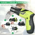 thumbnail image 2 of Yeacher 12-Piece 3. Rechargeable Cordless Screwdriver Kit 1/4 Inch Drive 6N.m Power Screwdriver Set with Extension Screwdriver Bits Sockets LED Light Two-position Handle, 2 of 8