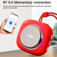 thumbnail image 5 of Lzobxe Portable Bluetooth Speakers Bluetooth 5.3 Wireless Audio Mini Camera Design LED Ambient Light Suction Cup Adsorption Surround Sound Quality Bluetooth Audio, 5 of 8