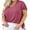 G1-Purple Red, variant on Women Plus Size Tops Short Sleeve Tunic Side Slit Shirt Summer V-Neck Blouse Navy Blue 2X Tops