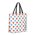 thumbnail image 2 of Vsdgher Red Blue Polka Dots print Tote Bag for Women Shoulder Bag with Zipper Large Shoulder Bag Handle Handbag Portable Washable for Travel, Work, 2 of 8