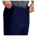 thumbnail image 4 of Haggar Men's Cool Right Performance Flex Hidden Expandable Flat Front Pants, Navy, 42x29, 4 of 4