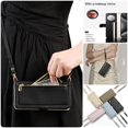thumbnail image 7 of ESEBLE Leather For Google Pixel 10 / Pixel 10 Pro Case With 3-Card Holder Zipper Bills Slot, Makeup Mirror，Soft PU Leather Detachable Lanyard Shoulder Strap And Wristlet Wallet Case,Black, 7 of 7