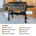 thumbnail image 6 of Blackstone Original 4-Burner 36” Propane Griddle with Hood and Omnivore Griddle Plate, 6 of 16