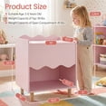 thumbnail image 3 of Costway Kids Nightstand, Toddler Scalloped Side Table with Wide Top & Open Compartment Pink, 3 of 10